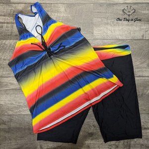 Lalagen Rash Guard Capri Tankini Swimsuit